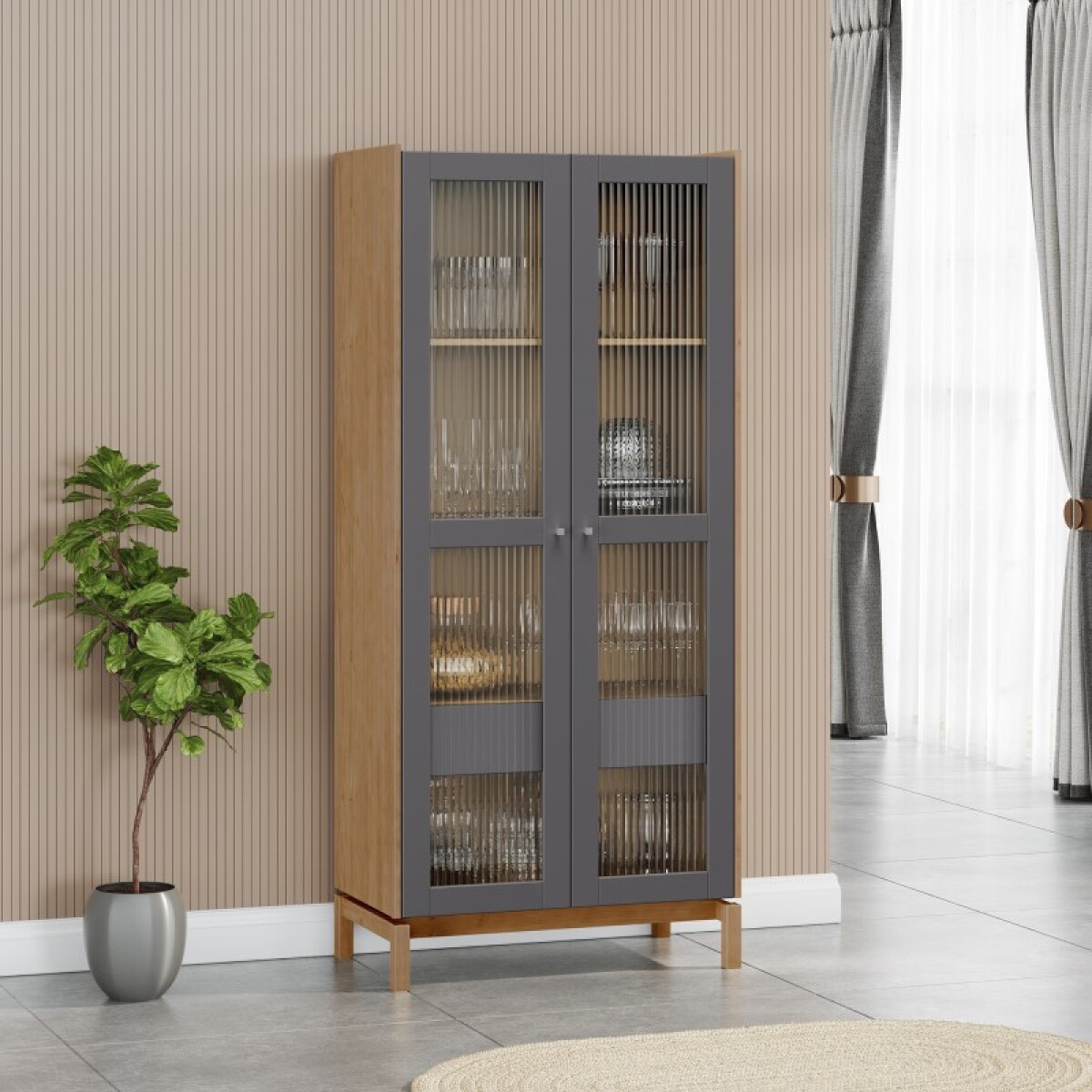 Cristalero 2 Puertas+ 1 Cajón Barcelona 