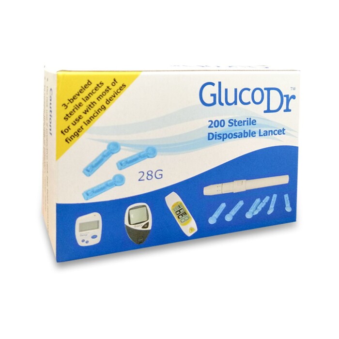 GLUCO DR. LANCETAS CJ X 200 UNID. única