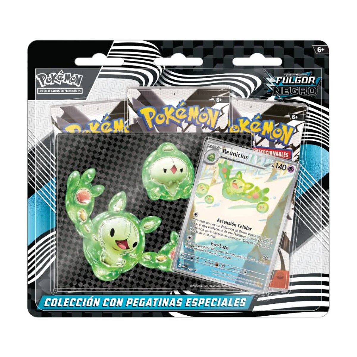 Pokémon Fulgor Negro Colección con Calcomanías - Reuniclus 