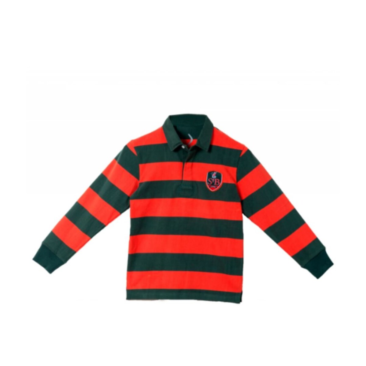 Remera Polo Rayada St. Brendan`s Naranja / Verde