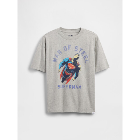 DC SS ORIGINAL TEE SUPERMAN LIGHT HEATHER GREY B08