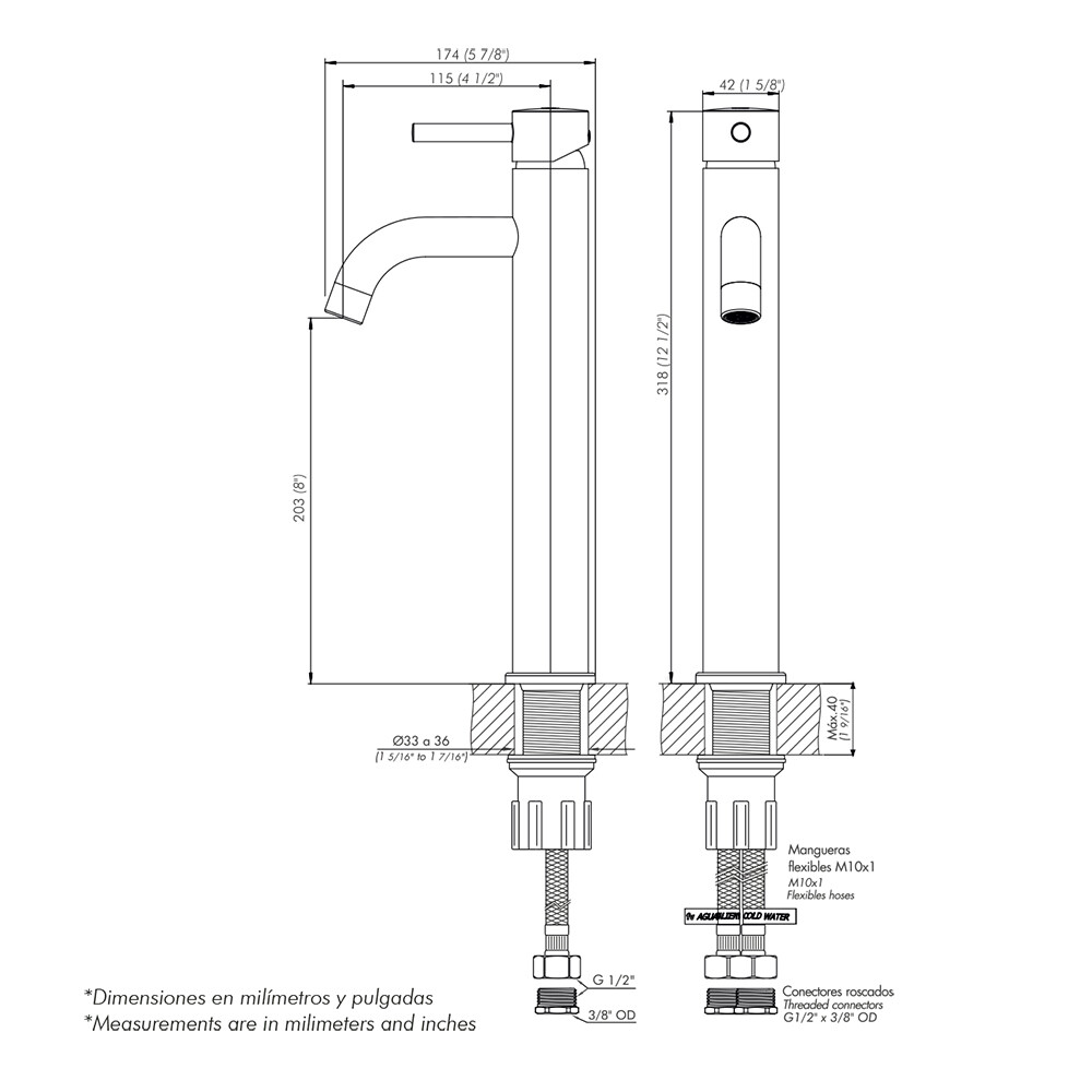 GRIFERÍA MONOCOMANDO DE LAVATORIO MODELO LILO NEW ALTO Grifería Monocomando De Lavatorio Modelo Lilo New Alto