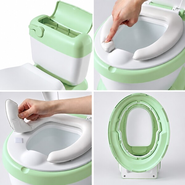 Pelela inodoro para bebes y niños con tapa y asiento infantil IMBACK Color Verde Pelela inodoro para bebes y niños con tapa y asiento infantil IMBACK Color Verde