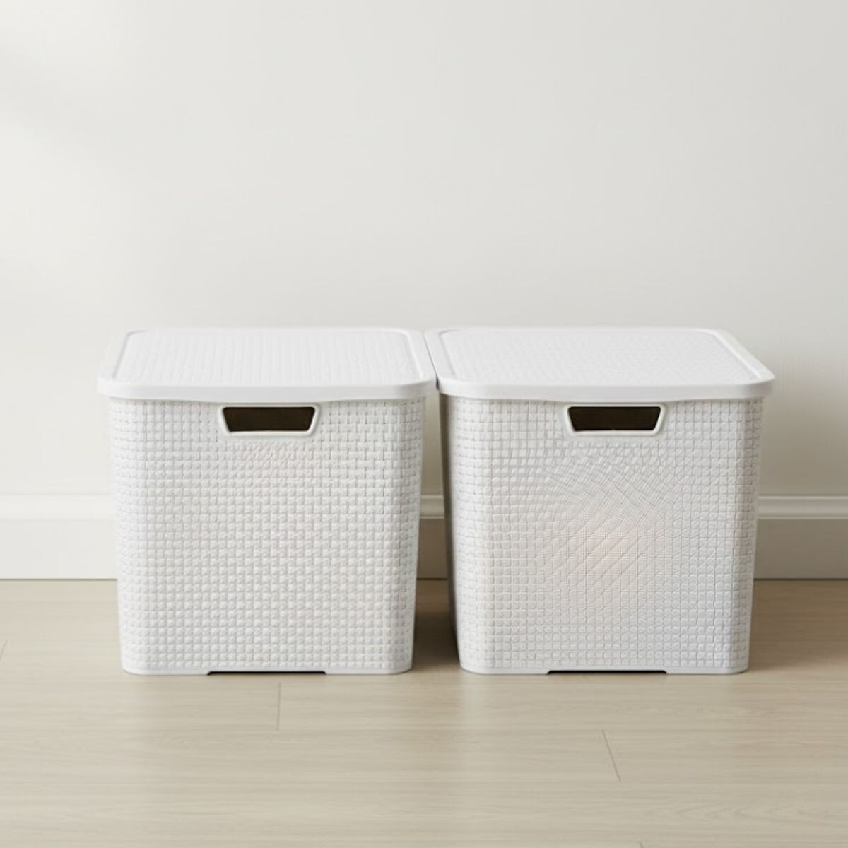 Set x2 Caja ratán 40 lts - BLANCO 