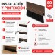 Zócalo de Aluminio con cepillo 80 cm MARRON