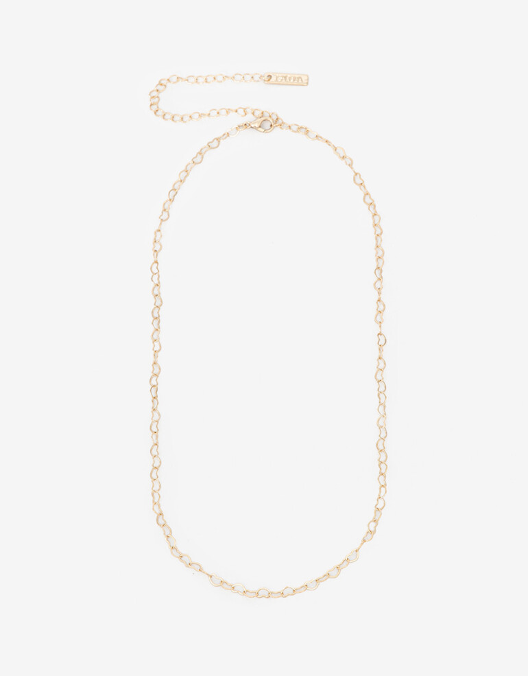 Collares Cortos Metal Collar Corto Metal Corazones - Dorado