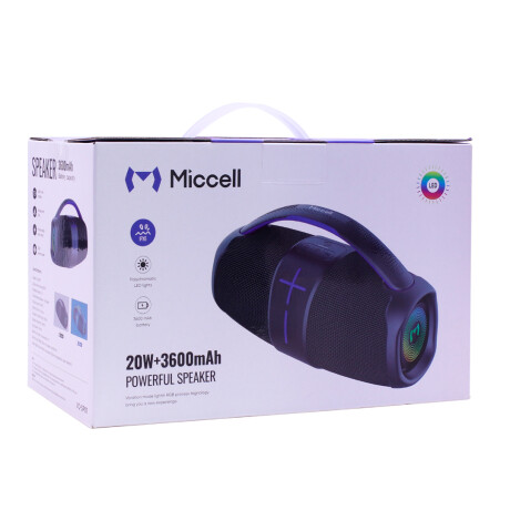 Parlante Portátil Miccell VQ-SP01 Bluetooth 20W NEGRO