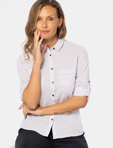 CAMISA DE LINO Lila