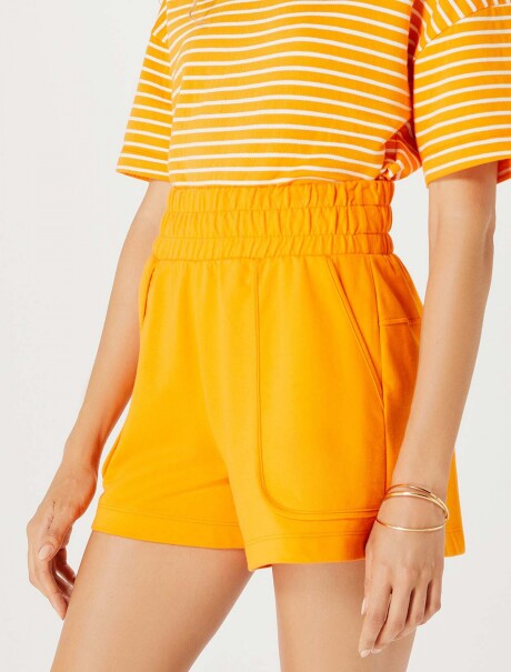 SHORT FEMENINO CON BOLSILLOS NARANJA