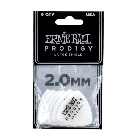 Pack Pua Guitarra Ernie Ball Prodigy Large Shield 2.0mm 6pcs