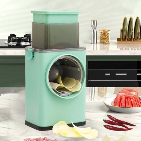 Cortador Manual Procesadora Rallador Verduras Queso Frutas Verde
