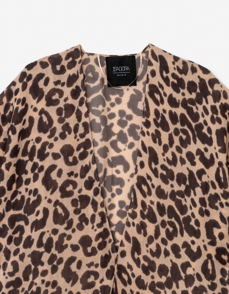 Kimonos Kimono Animal Print - Combinacion Bicolor