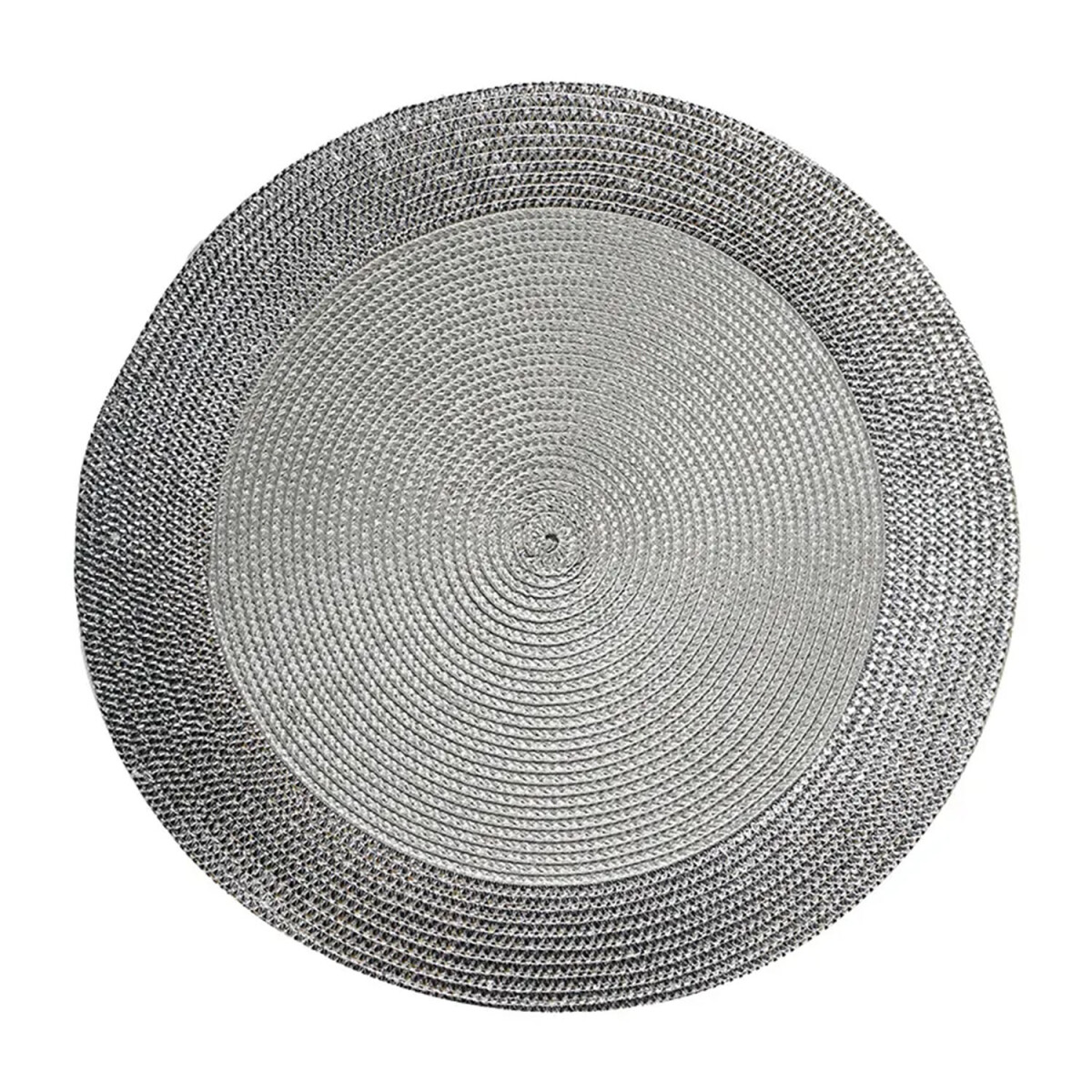 Mantel Individual Diseño Glow Redondo en PP Ø38Cm Paramount - Plateado 