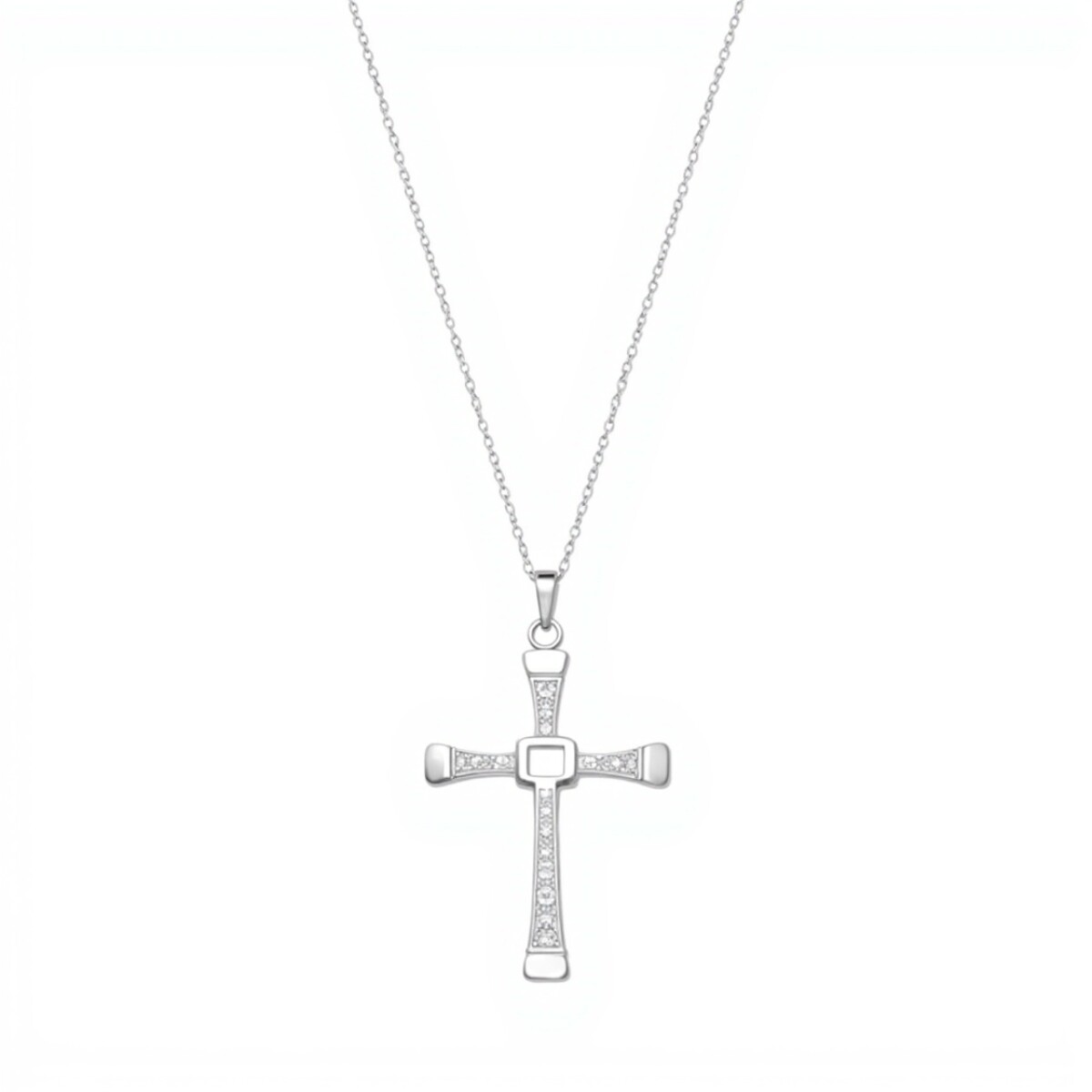 Dije cruz - Plata 925 - zirconias - CP4652 - conpiedra 