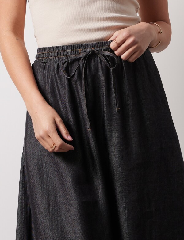Falda Maxi Lyocell Cordel GRIS OSCURO
