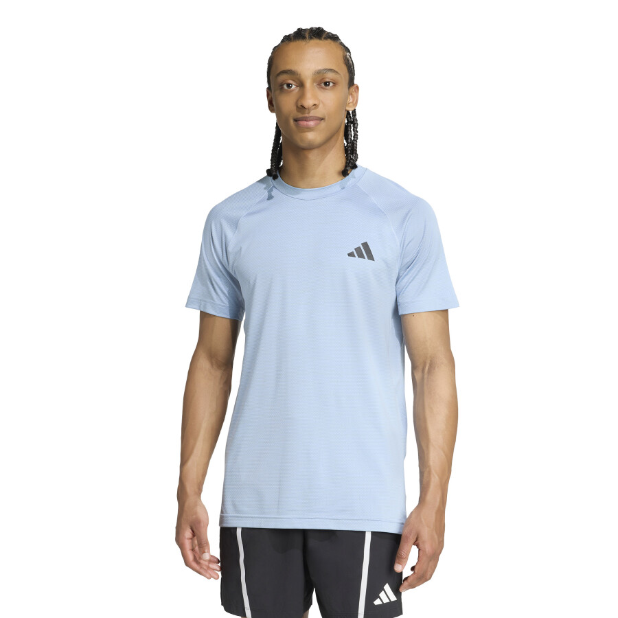 Remeras Adidas Gym+ Masculino Celeste