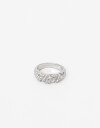 Anillos Medianos y Grandes Metal Anillo Metal Y Strass - Plateado Rodio