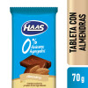 Tableta de Chocolate HAAS Almendra 0% Azúcares Agregados 70 GR Tableta de Chocolate HAAS Almendra 0% Azúcares Agregados 70 GR