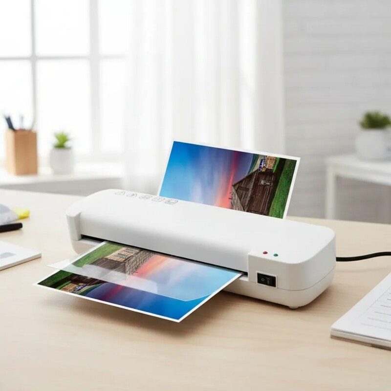 Plastificadora laminadora térmica portátil A4 BLANCO