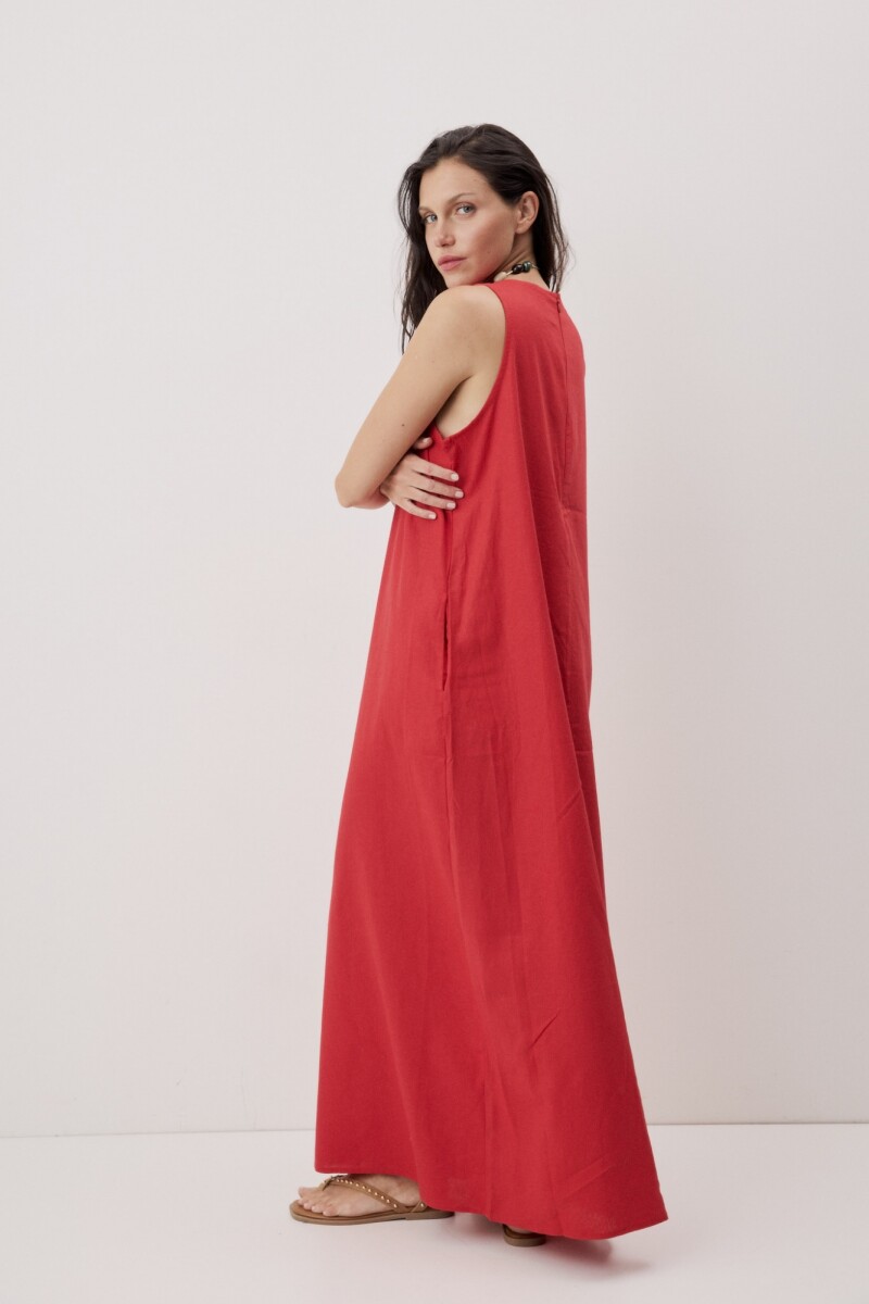 VESTIDO PILO HIGH Rojo