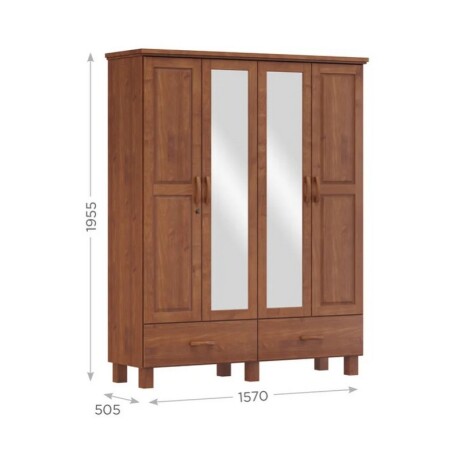 ROPERO FINESTRA BRONZE 4 PUERTAS 2 CAJONES CON ESPEJO IMBUIA ROPERO FINESTRA BRONZE 4 PUERTAS 2 CAJONES CON ESPEJO IMBUIA