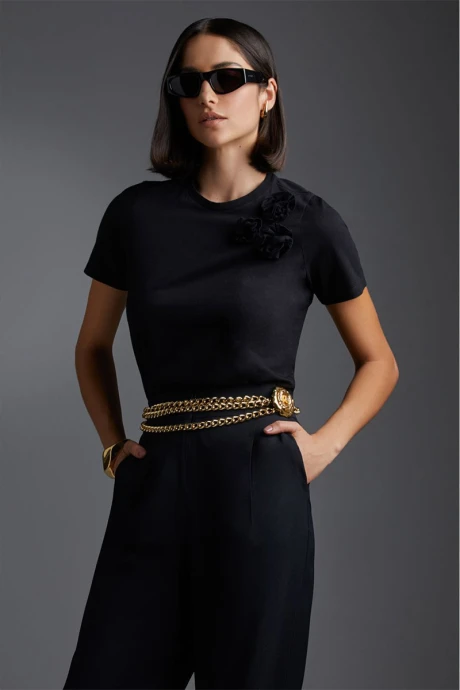 Remera Luna Negro