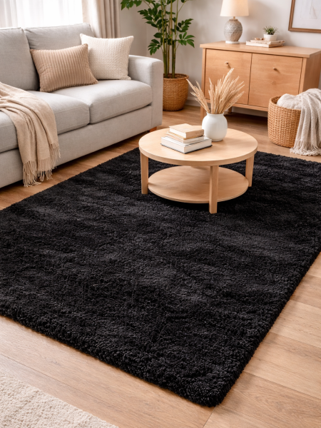 ALFOMBRA PELO NEGRO NEGRO