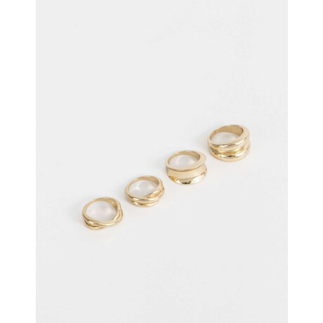 Sets De Anillos De Metal Dorado