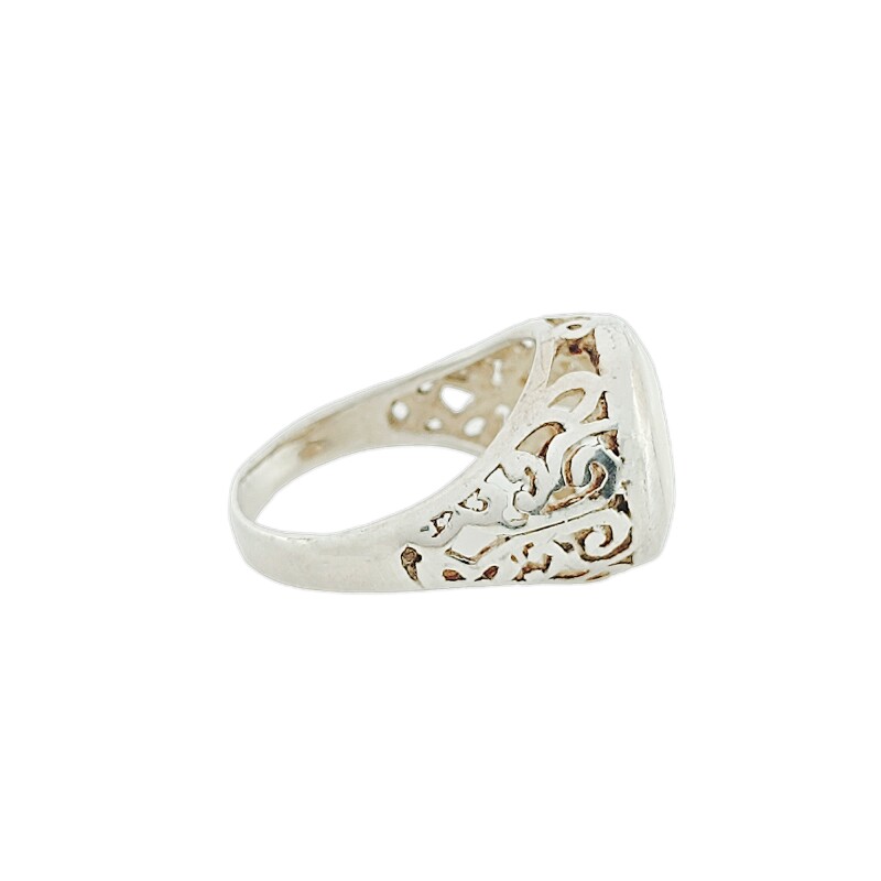Anillo Mesa Circular-Plata 925-Piedra Nacar-AN3376 conpiedra
