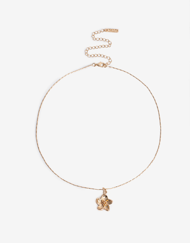 Cadena Corta con Dije Metal Cadena Corta Bañada En Oro - Dorado