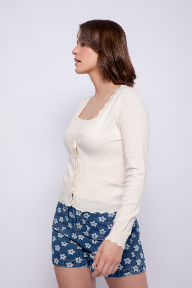 CARDIGAN MAGGIE Vainilla