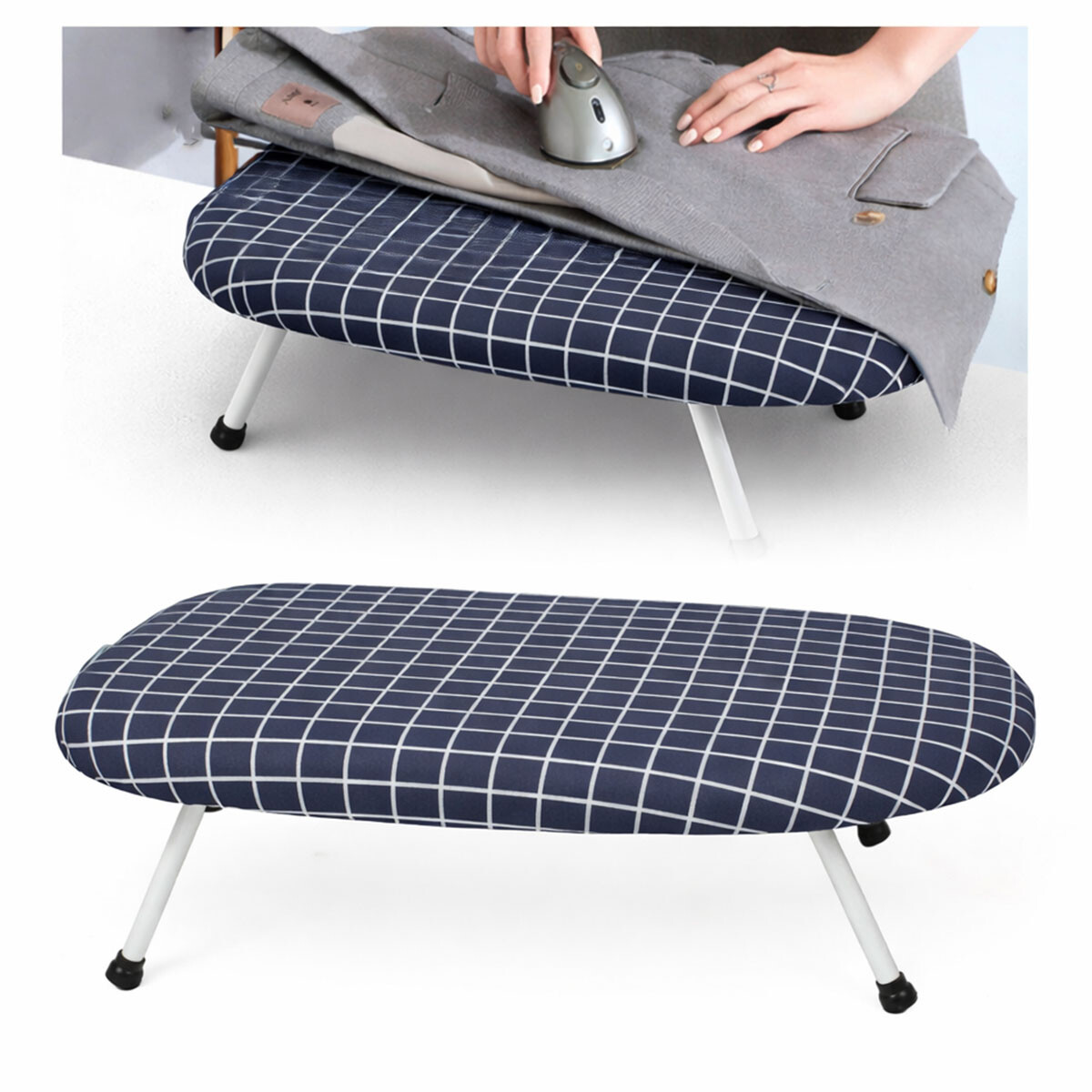 Tabla De Planchar De Mesa Plegable - Azul 