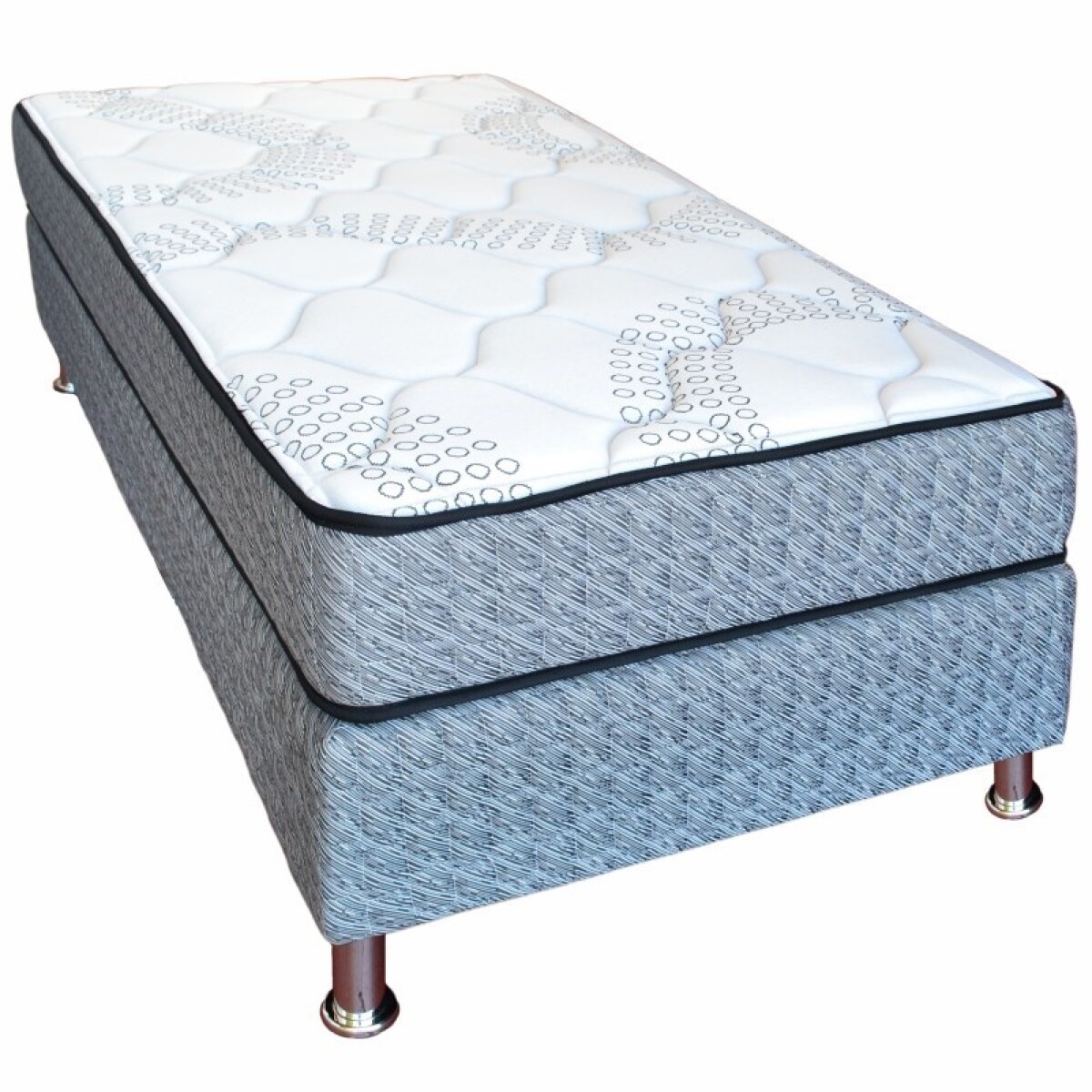 CONJUNTO SOMMIER IMPERIO 1 PLAZA y 1/2 110 x 190 x 24 