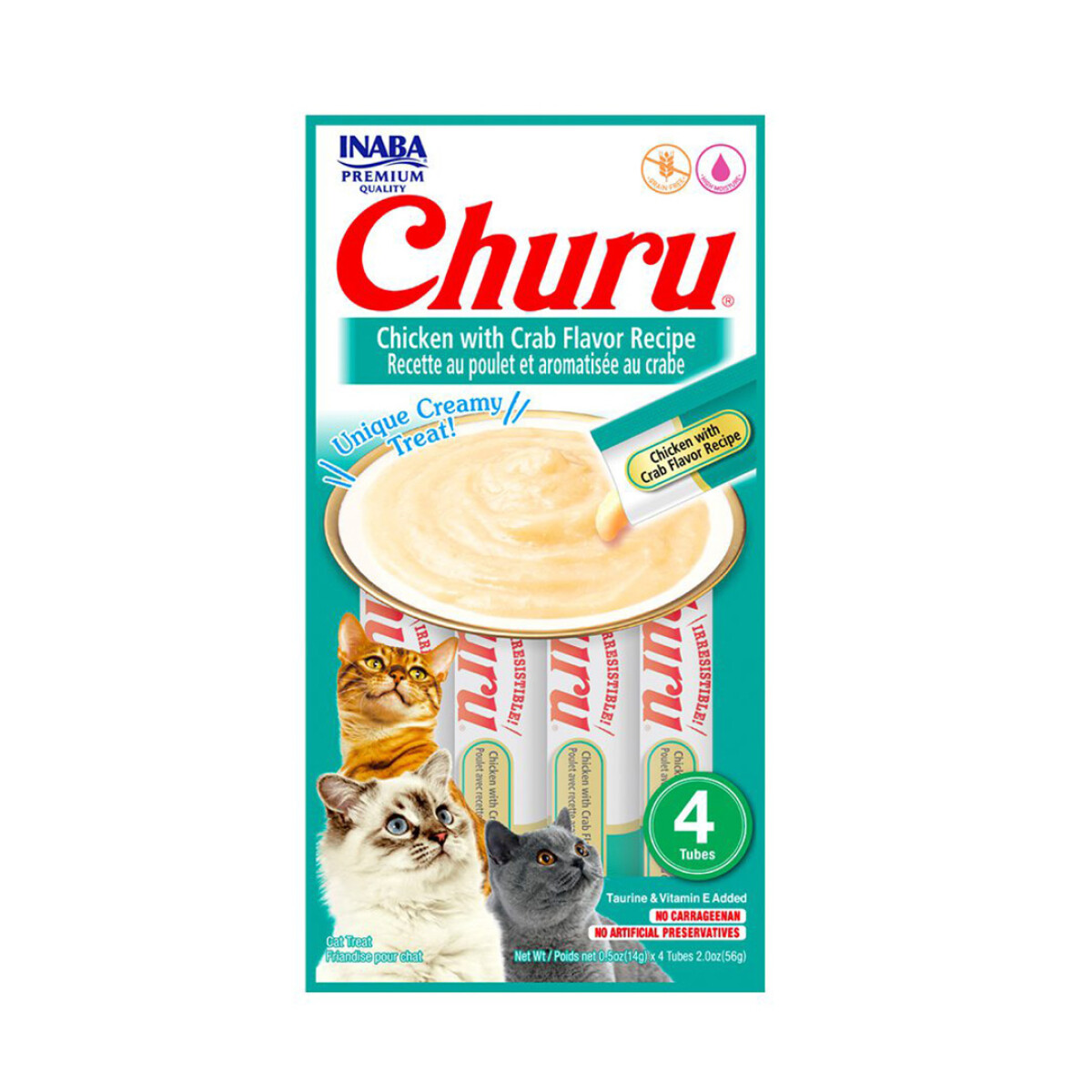 Churu - pollo con cangrejo, 4 tubos, 56grs 