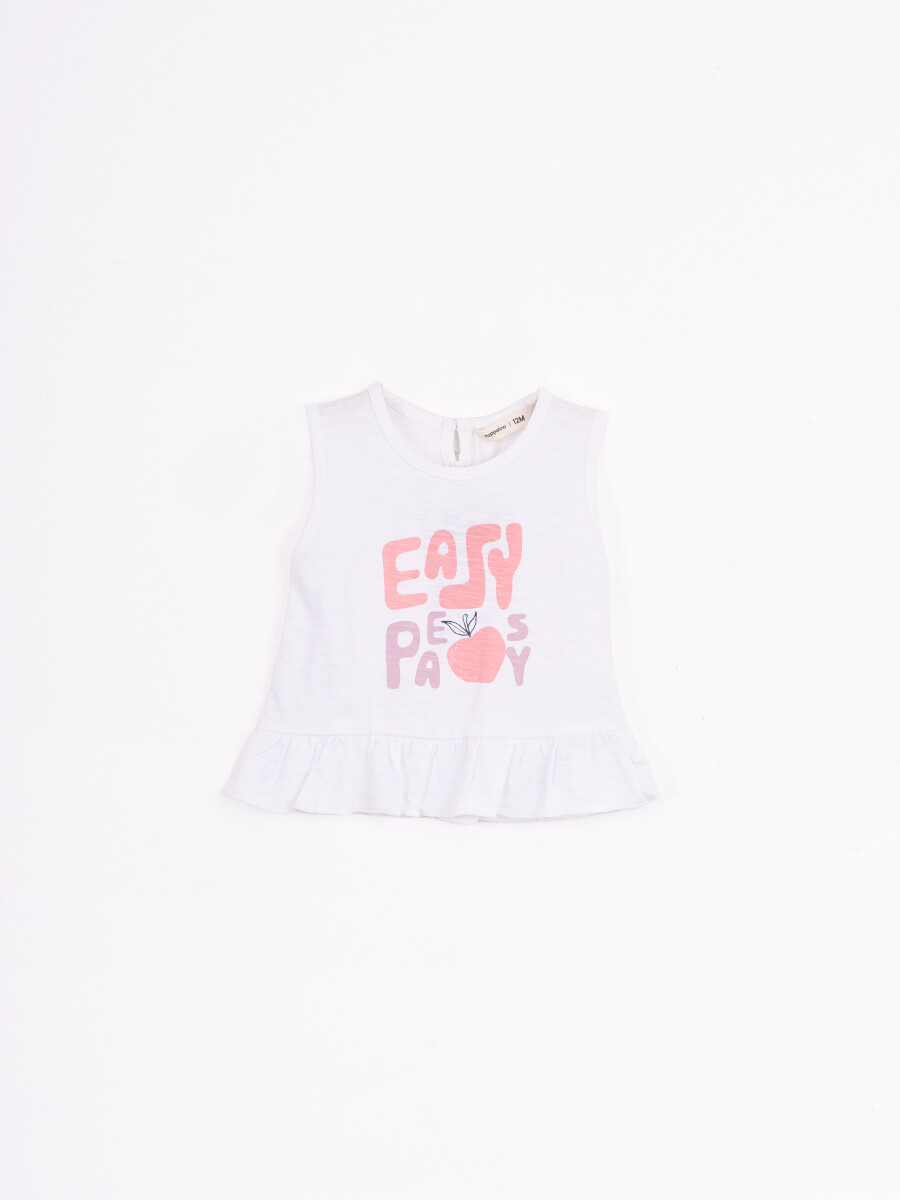 MUSCULOSA ESTAMPADA ROSINA - BLANCO 