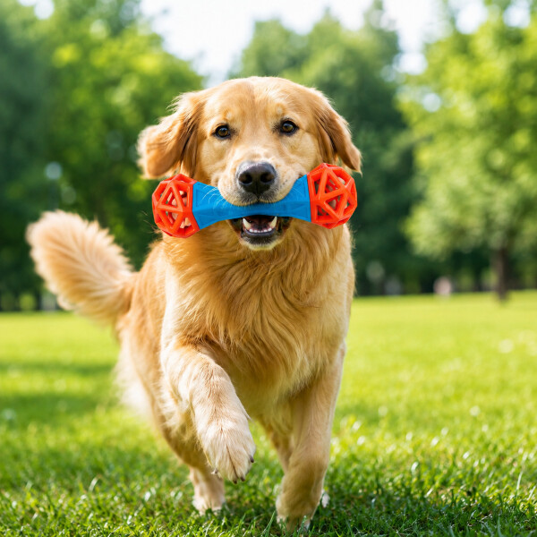 Juguete Morder Perros Gatos Limpieza Dental Golosinas Premio Color Celeste Naranja