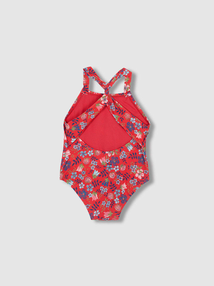 Traje De Baño Liberty Fresa Brillante