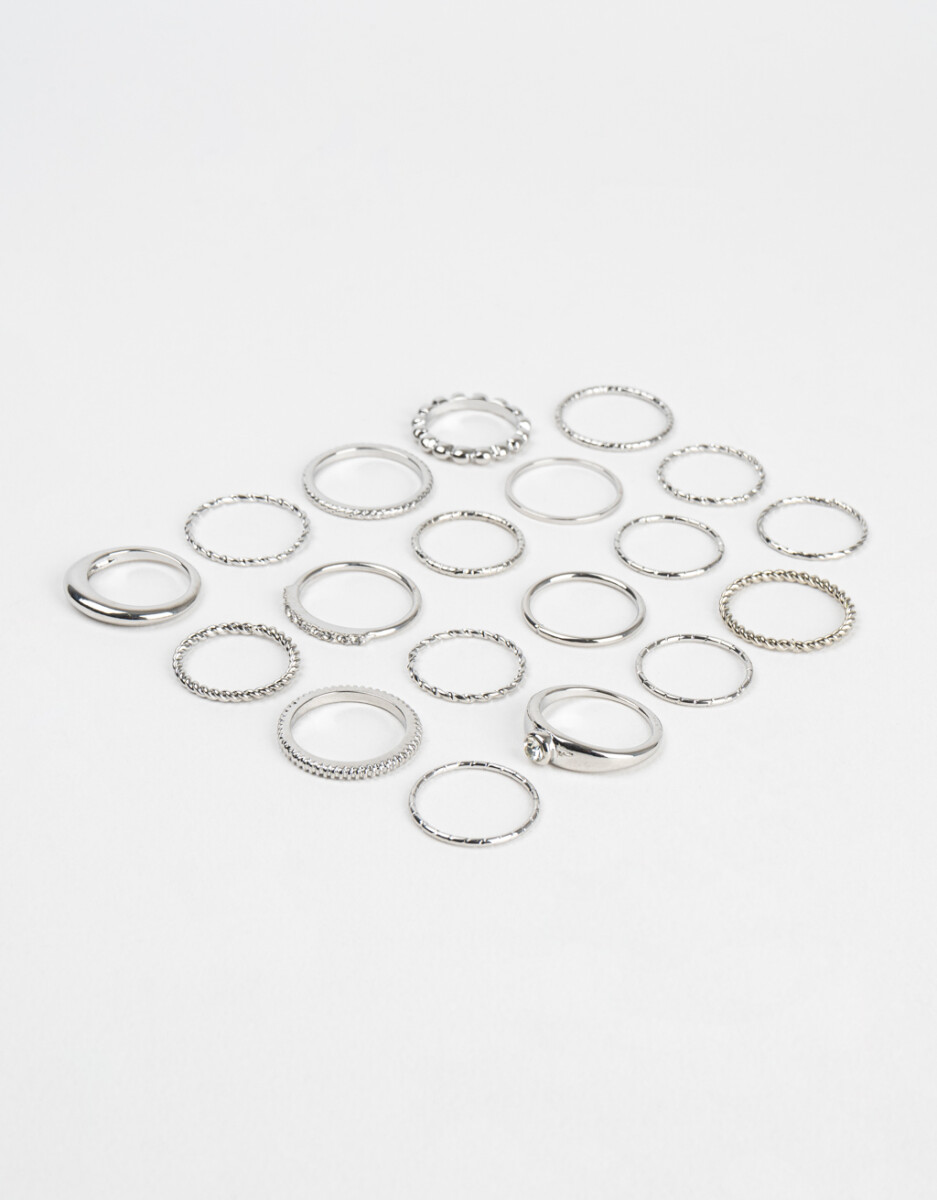 Set De Anillos De Metal 