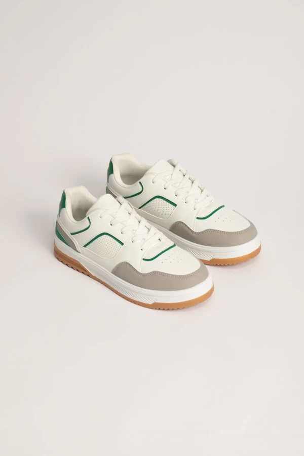 Zapatilla deportiva acordonada Blanco