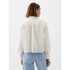 LS CROPPED SHIRT - EYELET HEM NEW OFF WHITE
