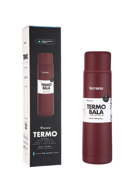 Termo Bala 750ML Metalizado Bordo