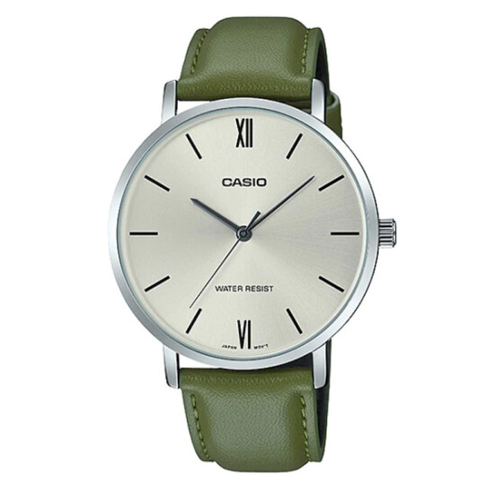 Reloj CASIO MTPVT01L-3BUDF Cuero Verde Esfera 40mm 0