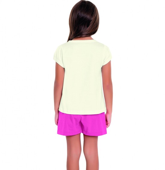 Conjunto pijamas para niñas (blusa y shorts) MARFIL