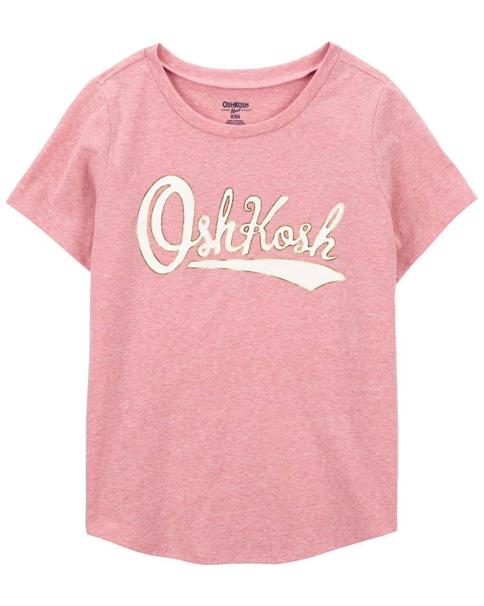 Remera de algodón, manga corta con logo 