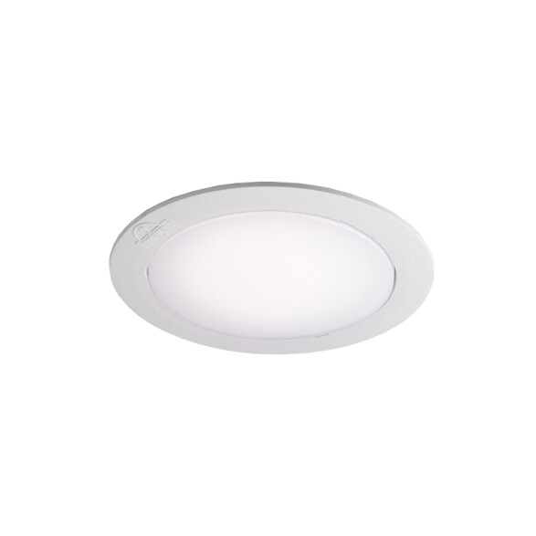 Luminaria embutir para techo blanca 10W cálida Ø160mm IP55 FL0979
