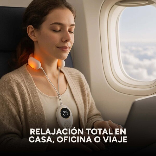 Masajeador de Cuello Colgante Eléctrico con Calor 5 Modos Color Blanco