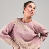Buzo tejido Slowly Beige/rosa