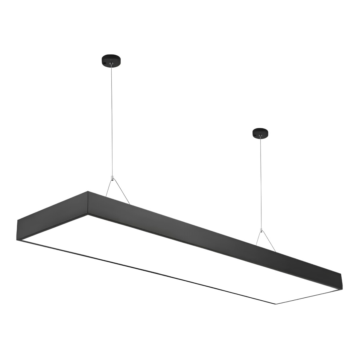 Plafón LED Barra Colgante Lumax 60W Camila 120 cm Luz Cálida 3000K - Negro 