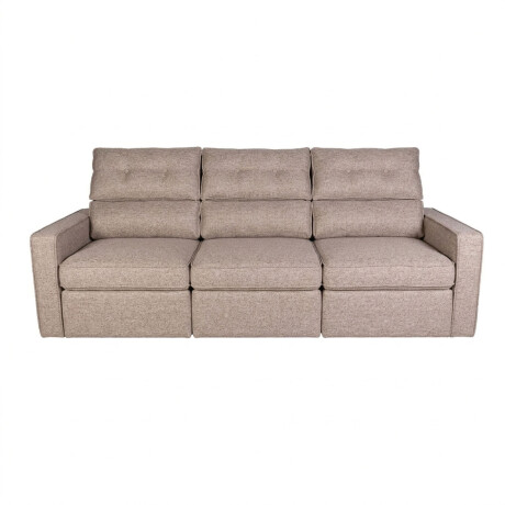 SOFA RETRACTIL 3 CUERPOS TELA MARRON AMBAR TOSTADO