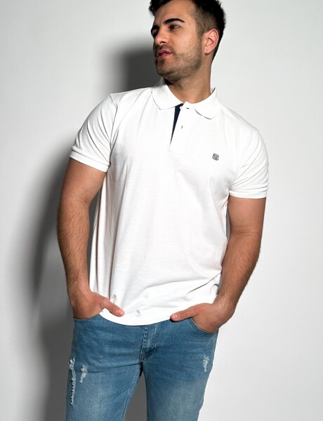 Remera polo pique lisa Lux Blanco